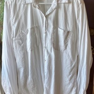 Stillwater white boyfriend button up